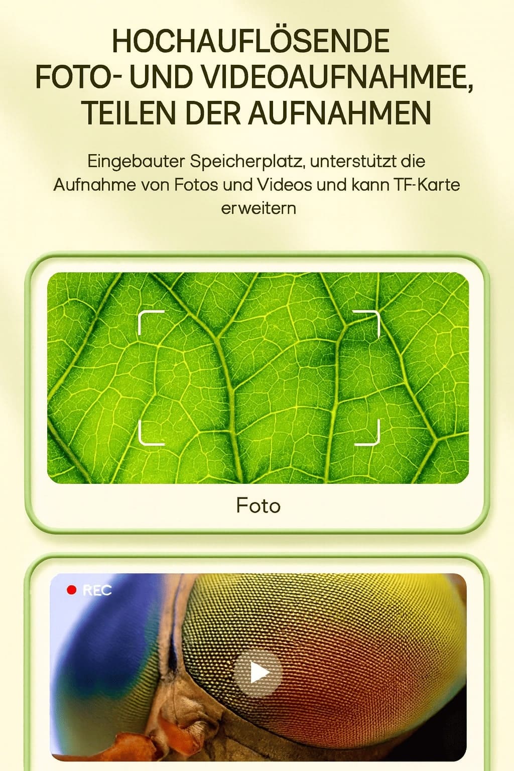 Kinder-Mikroskop mit LED & Kamera – 1000x Vergrößerung, Lernspielzeug für kleine Entdecker
