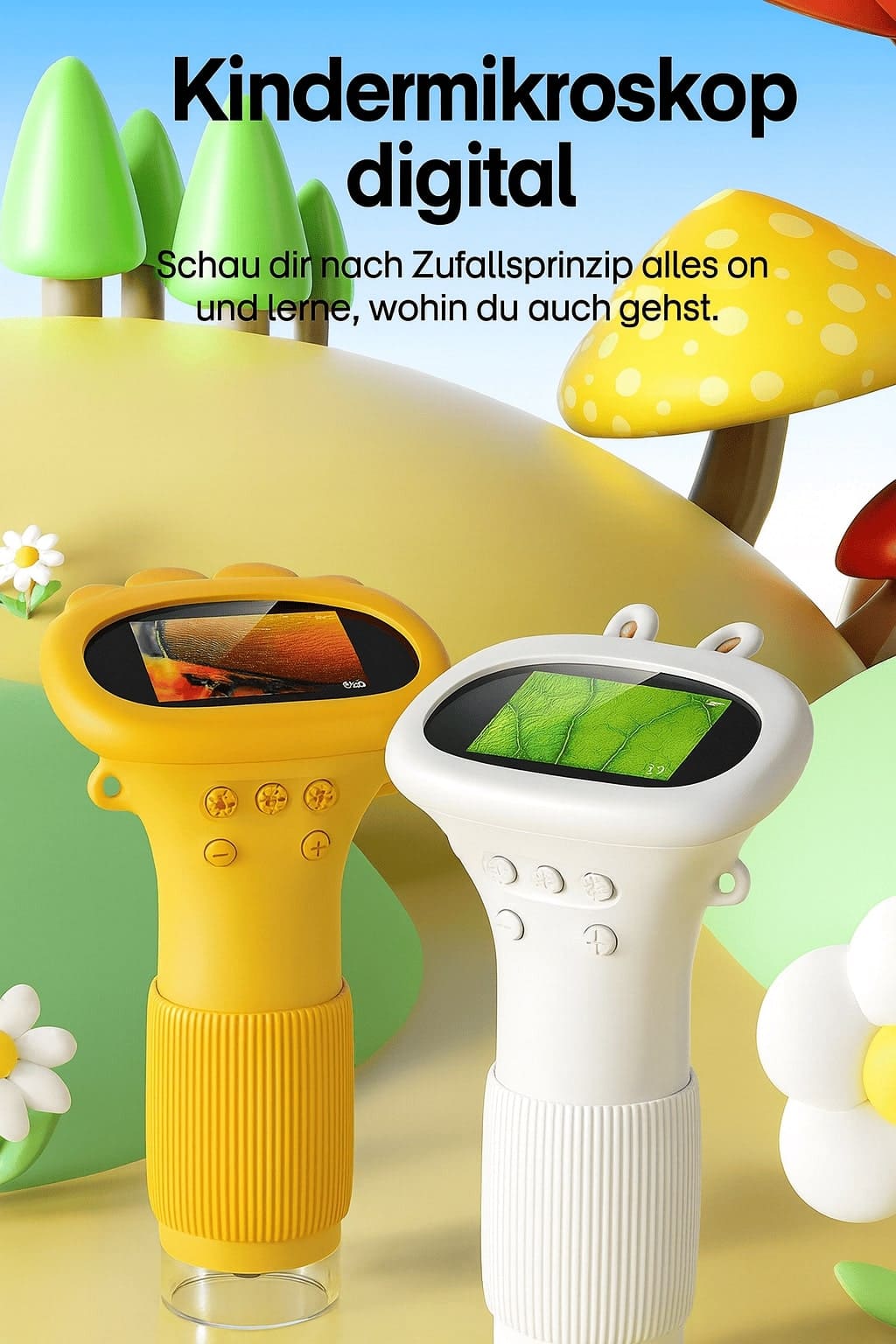Kinder-Mikroskop mit LED & Kamera – 1000x Vergrößerung, Lernspielzeug für kleine Entdecker