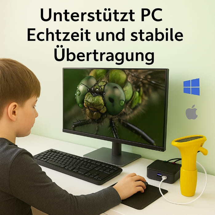 Kinder-Mikroskop mit LED & Kamera – 1000x Vergrößerung, Lernspielzeug für kleine Entdecker